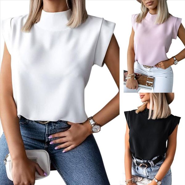 

summer solid tshirts womans 2020 sleeveless women pink white black casual womens t shirt clothing female ropa de mujer d30