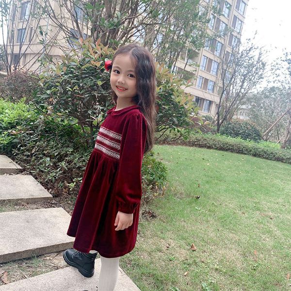 

wine day 2020 winter girls' new year's red veet princs drs qzbc, Red;yellow