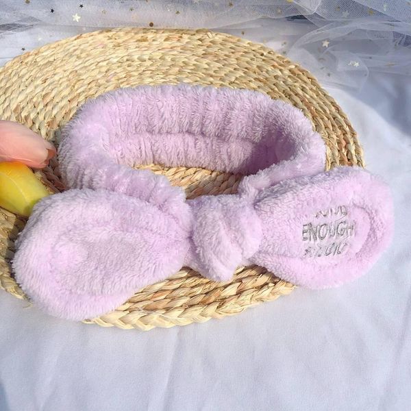 

горячие продажа bands omg письмо coral fleece wash face bow hairbands для женщин девушки ободки для волос головные уборы аксессуары для воло, Slivery;white