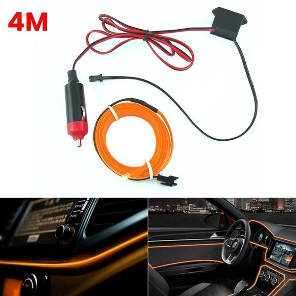 

4m 3 colors cool line car lights interior decoration moulding trim strips for motorcycle cars ambient light