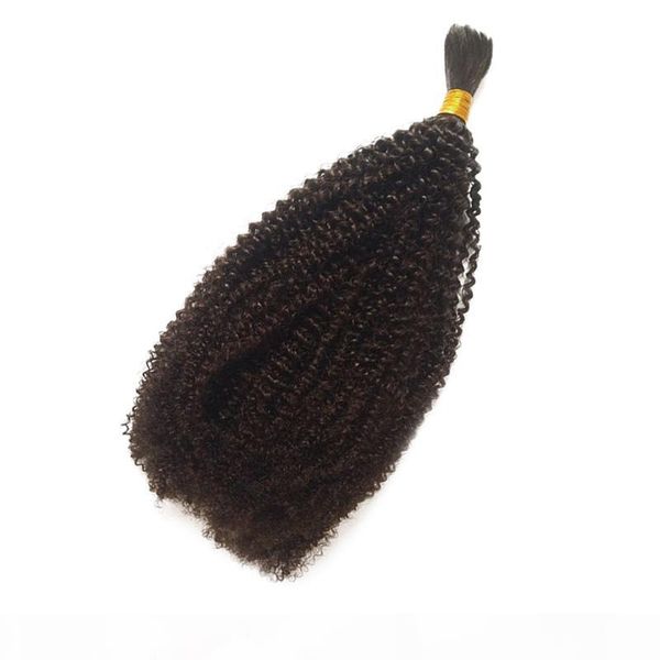

mongolian bulk hair afro kinky curly bulk for braiding human hair extensions 8-26 inch in stock fdshine, Black