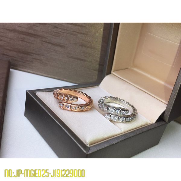 

2020 New Serpentine Zircon Gold Ring for Women Classic Designer Brand Engagement Wedding Jewelry for Women