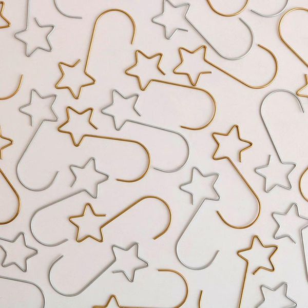 

60pcs christmas star shape hooks creative metal hnaging hook christmas decor