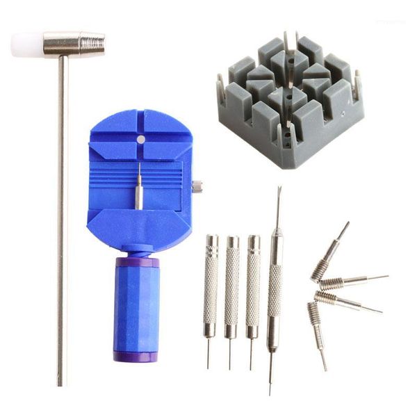 

11pcs watch band holder link remover hammer pin punch spring bar repair tool kit1