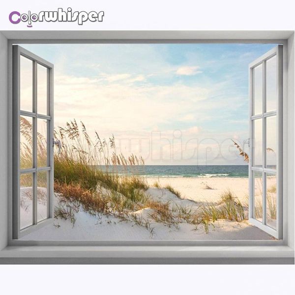 

даймонд картина полный 5d площади / круглый дрель seaside декорация окна изображения алмазный rhinestone кристалл вышивки крестом мозаика 81