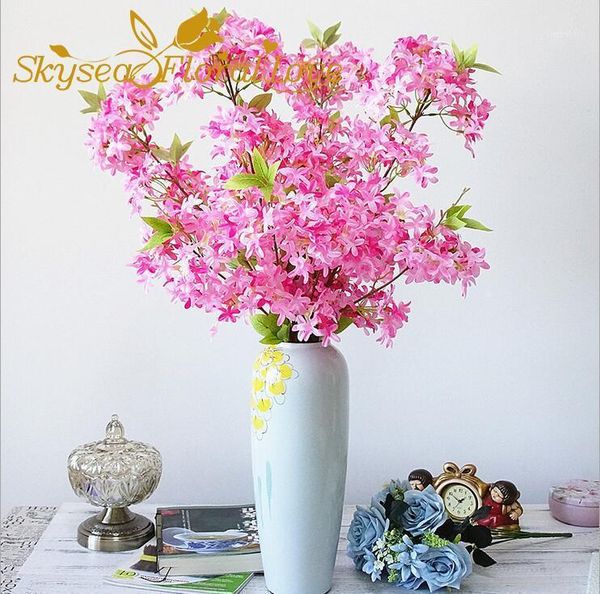

98cm silk flower cherry artificial flower plants home party wedding decoration fake artificial1