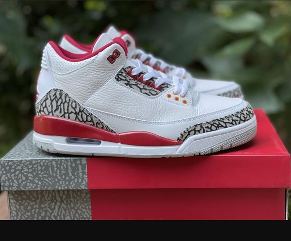 

trainers 3 cardinal red mens shoes sneakers 3s white light curry-cardinal red-cement grey outdoor running basketball sports ct8532-126 with