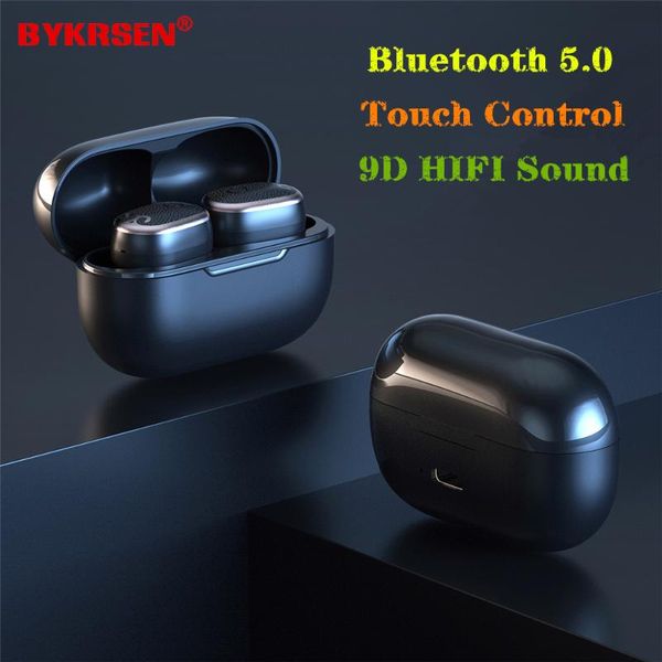 

bykrsen bluetooth v5.0 tws earphone wireless earphones stereo sport wireless headphones earbuds headsets power for android phone