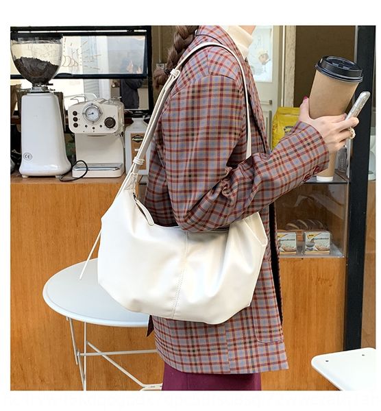 

women's crossbody wrinkle bag 2020 trendy ins niche design simple and splicing package splicing packagegenerous single shoulder crossbo