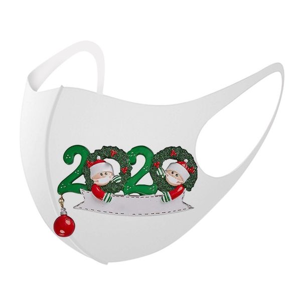 

1pcs washable reusable facemask fashion polyester cartoon print christmas filter masks mouth maski with design masque