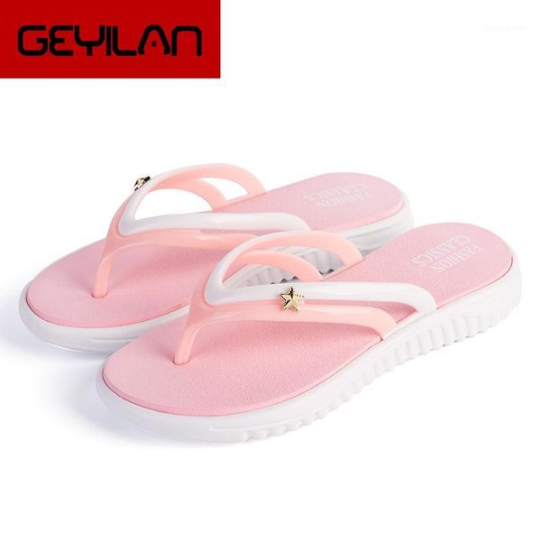 

slippers womens summer slip-on shoes anti-slip hard-wearing fashion leisure beach swimming walking indoor t-tied flip flops1, Black