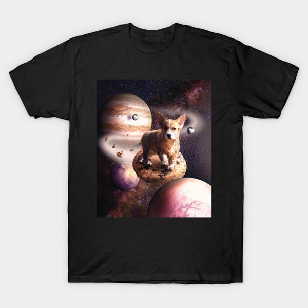 

men t-shirt space corgi dog on cookie tshirt t shirt men tees harajuku sport hooded sweatshirt hoodie