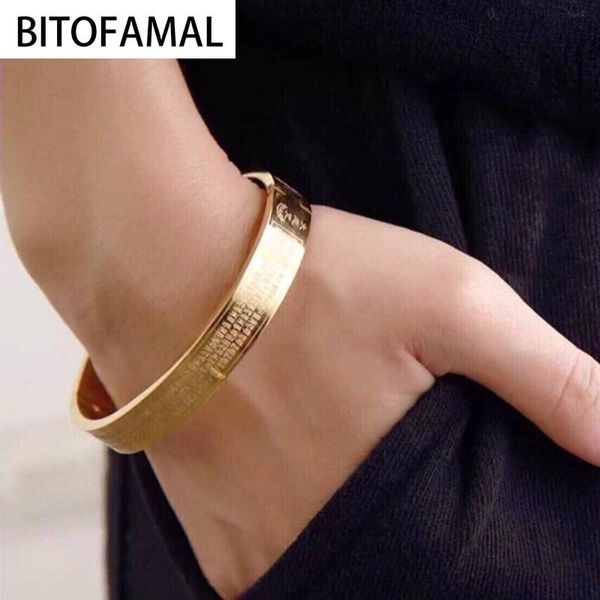 

1 pcs stainless steel buddhism sutra bracelet men women wealth fortune infinity love and happiness religious jewelry, Black