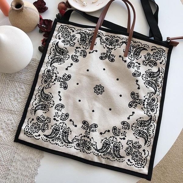

мода лето пляж мешок большого размера хлопка tote с paisley printing женщин площади ткани с ремешком богемского boho gypsy сумочка