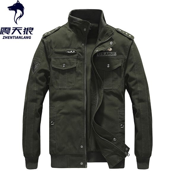 

spring autumn military jacket men's men's cotton jacket men's large, Black;brown