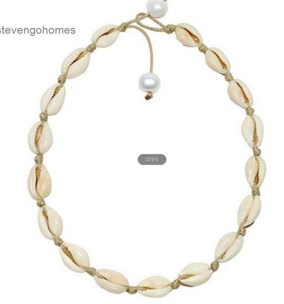 

hand fashion pearl with natural shell knotted necklace pure, Silver