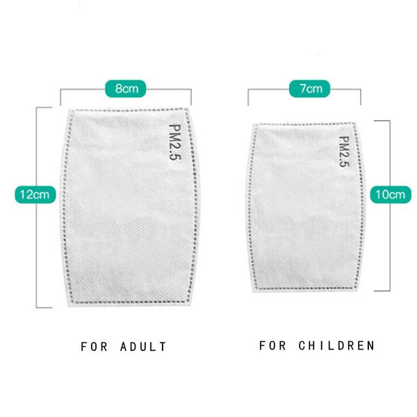 

disposable protective pm2.5 5 mask face layer masks inner gasket replacement filter pad respirator