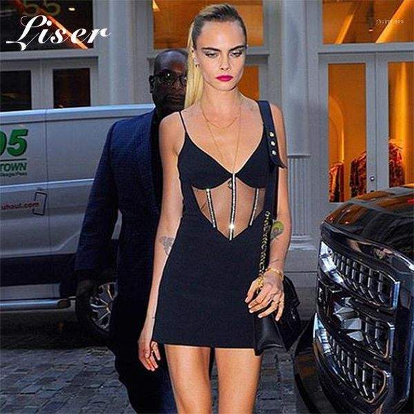 

liser 2020 new summer women dress strapless diamonds bandag dress bodycon elegant club celebrity party dresses vestidos1, Black;gray