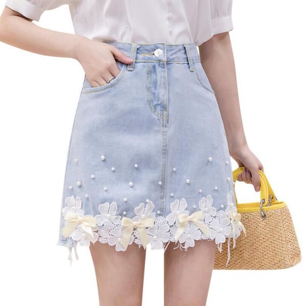 

2021 summer women denim pockets slash button rentals the fashion line high waist frizzy cowboy mini jeans p572 skirt wr37, Black