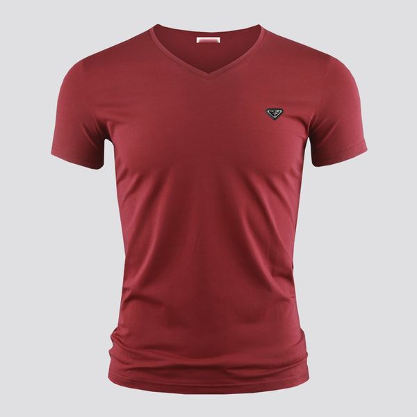 Herren T-Shirts T-shirt Hohe Qualität Reiner Baumwolle Tees Polos Komfortable Crew V-Ausschnitt Männer Frauen Dreidimensionale Metall Dreieck Muster Kurzarm 8 Stilsorten, um A32 zu wählen