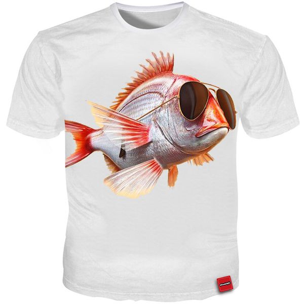 

youthup men glasses fish 3d print shirts comics graphic oversized men clothing