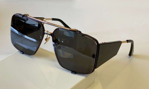 

new model 136 square sunglasses black yellow gold gray lens 136 des lunettes de soleil sunglasses with box, White;black