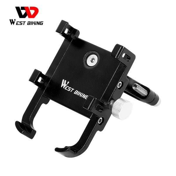 

west biking aluminum alloy bike mobile adjustable bicycle holder non-slip mtb phone stand cycling accessories