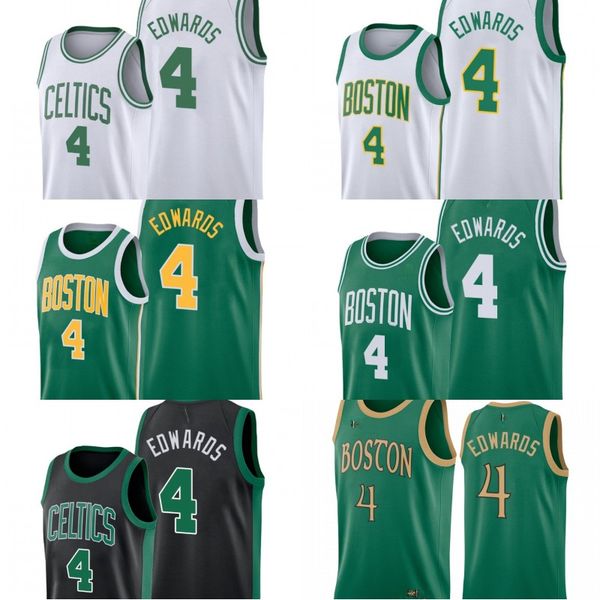 

бостон celtics мужчины карсен эдвардс баскетбол джерси, Black