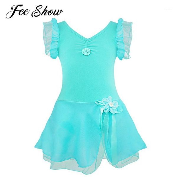 

kids girls ballet dress gymnastics leotard ballet tutu dress short sleeve kids dance girls dancewear costume1, Black;red