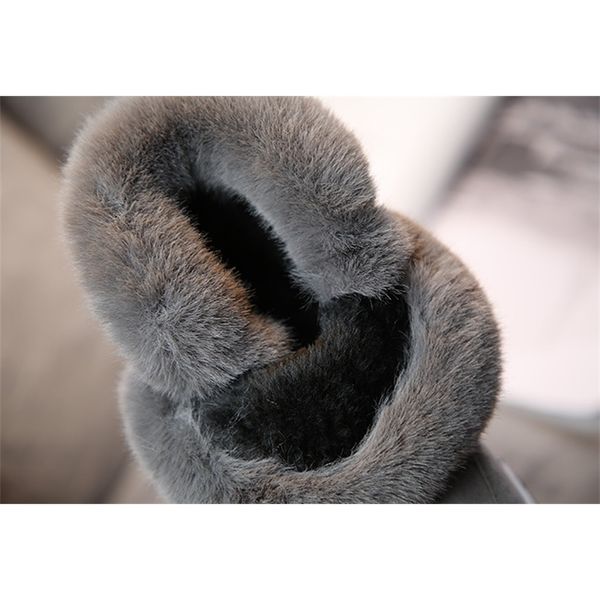 

winter princess fur plush 2019 warm waterproof little new girls big kids school boots children shoe 3 6 -12 year old, Black;red