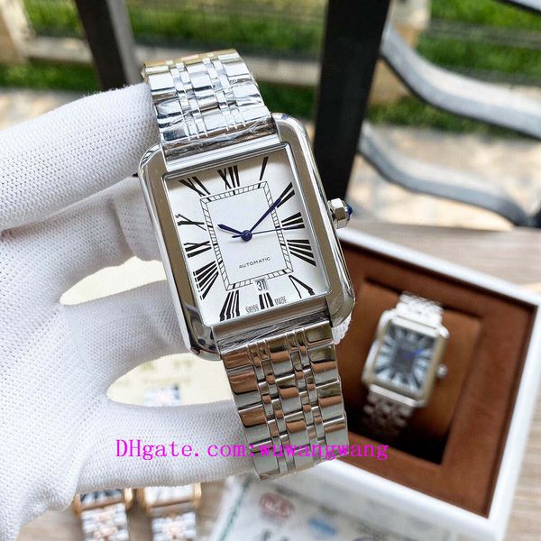 

2020 classic tank men watches joker leather wristwatches 316l stainless steel square mens watch d3021