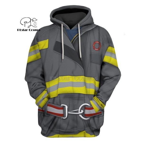 

plstar cosmos firefighter suit fireman 3d hoodies/sweatshirt winter autumn funny christmas halloween cosplay streetwear, Black