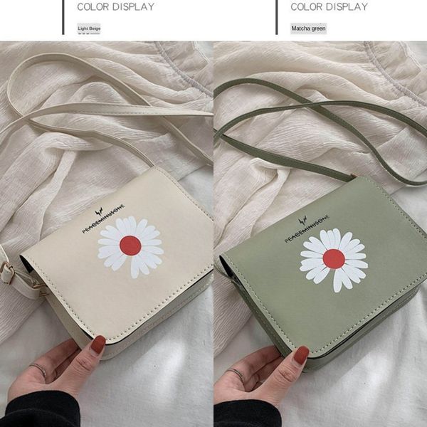 

wanghong popular square daisy women 2020 new fashion korean versatile messenger bag small fresh fashion small square bag pacly
