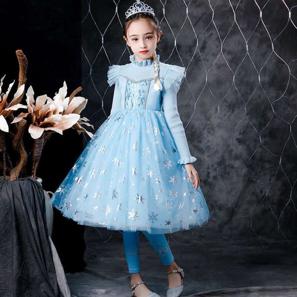 

autumn with girls' winter princs 2020 plush and new thickened aisha drs, Red;yellow