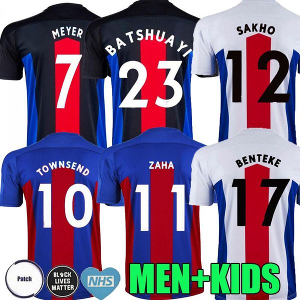 

men + kids 20 21 crystal soccer jerseys 2020 2021 zaha milivojevic townsend sakho benteke batshuayi football shirts palace uniform thailand, Black;yellow