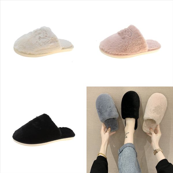 

piqoc ins fashion warm plush stuff slipper cuddly fluffy ladies cross minion slippers autumn winter new indoor plush cotton slippers, Black