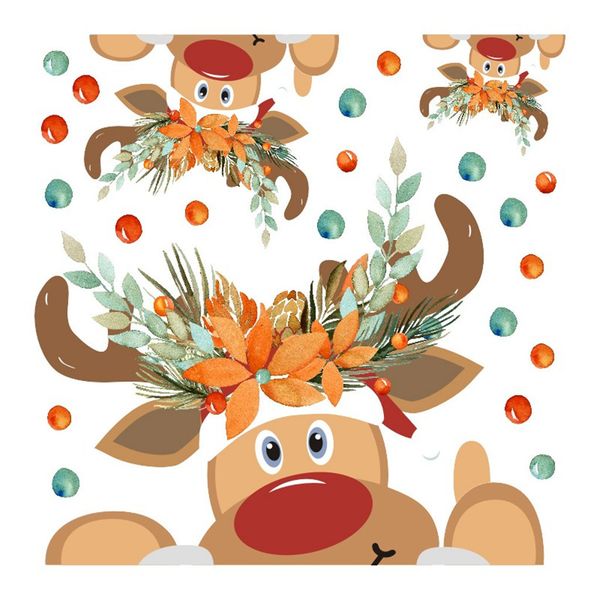 

home wall stickers window merry background decor decoration new year 2021 vinyl decal christmas decorations