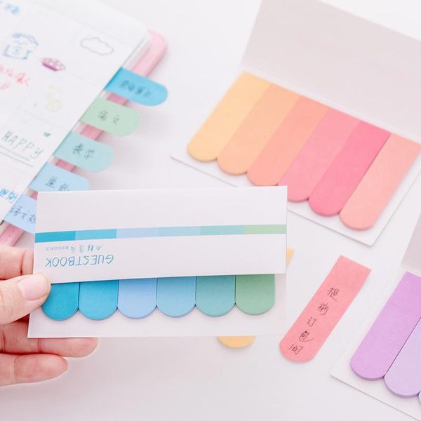 

свежий радуга градиент цвета sticky note mini index lable закладка memo канцелярские принадлежности школьные принадлежности wmtnfe my_home20