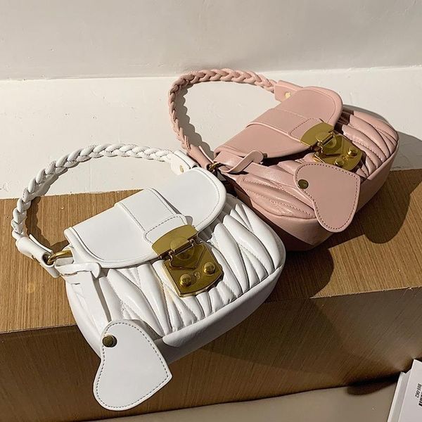 

fashion handbags 2020 new trendy korean version of all-match messenger bag brand designer lady fold rhombus one shoulder handbag