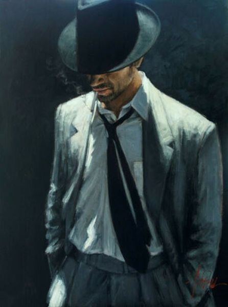 

artworks man in white suit iv home decor handpainted &hd print oil painting on canvas large wall art canvas pictures 210107