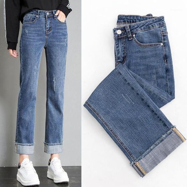 

2020 women's denim pants loose mom jeans high waist vintage boyfriend jeans trousers feminino mujer plus size summer autumn1, Blue