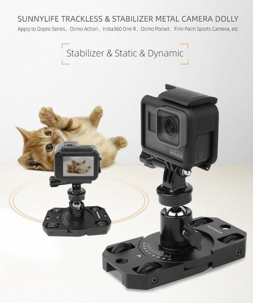 

stabilizers mini stabilizer camera dolly metal bracket for /osmo action/ osmo pocket/insta360 sports