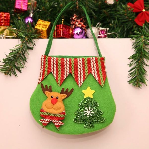 

factory price handbags apple for candy kids gifts bags christmas decoration snowman beer santa claus gift hand bag