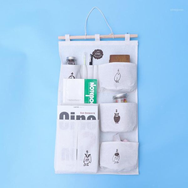 

1 pc wall hanging bag household over the door bag magazine storage pocket storage bathroom home closet organizer1