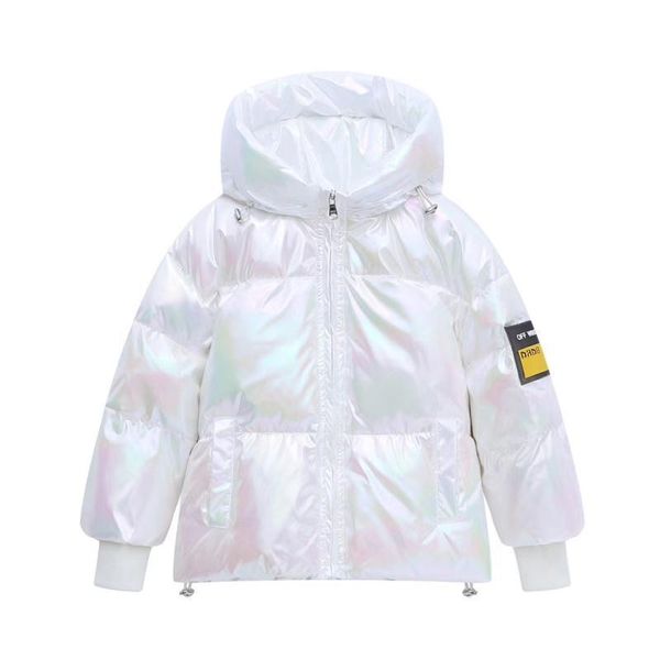 

8new colorful bright face children's down 2020 jacket boys girls short thickened winter medium long coat for middle and large 9, Blue;gray