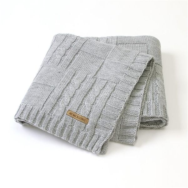 

baby blankets super soft newborn infant bebes swaddle wrap blanket 100*80cm solid children stroller bedding quilts brand knitted y201009