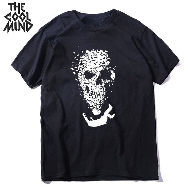 

o-neck cool skull men t shirt casual summer loose men tee shirt o-neck t-shirt male men tee shirts sport hooded sweatshirt hoodie