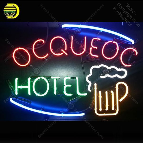 

neon sign for ocqueoc l neon bulb sign beer pub shop display handcraft glass tube light decor wall lamps advertise display