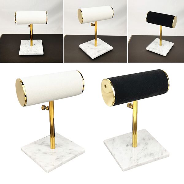 

2pcs velvet bangle organizer watch display stand jewelry holder t-bar rack, Black