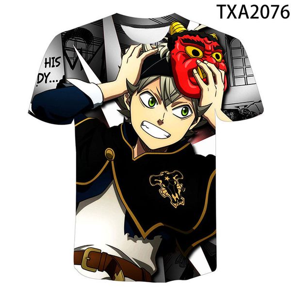 

anime black clover boy girl printed cool 3d print shirts plus size horror oversized men clothing
